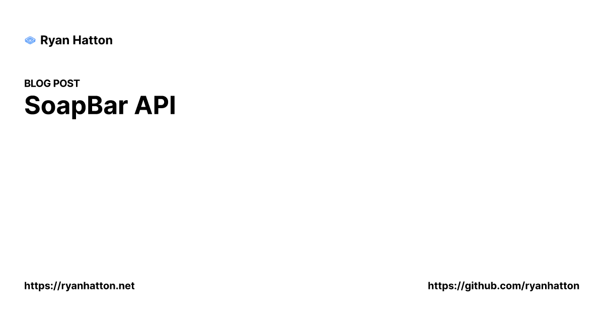 SoapBar API