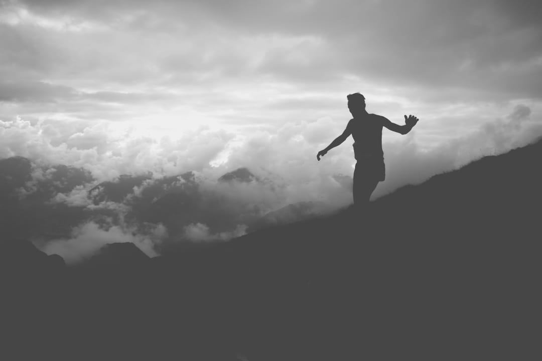 Runner in the mountains.