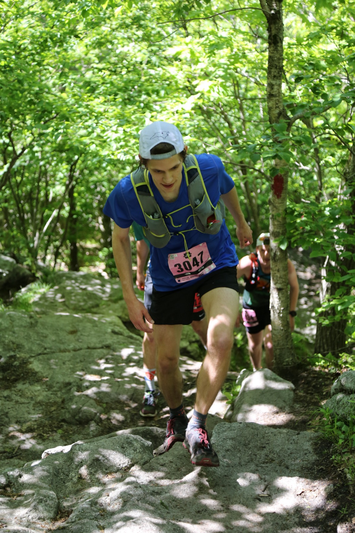 Climbing a mountain trail